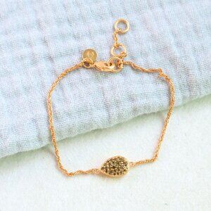 Julie Vos Pavé Teardrop Gold Bracelet Peridot